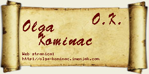 Olga Kominac vizit kartica